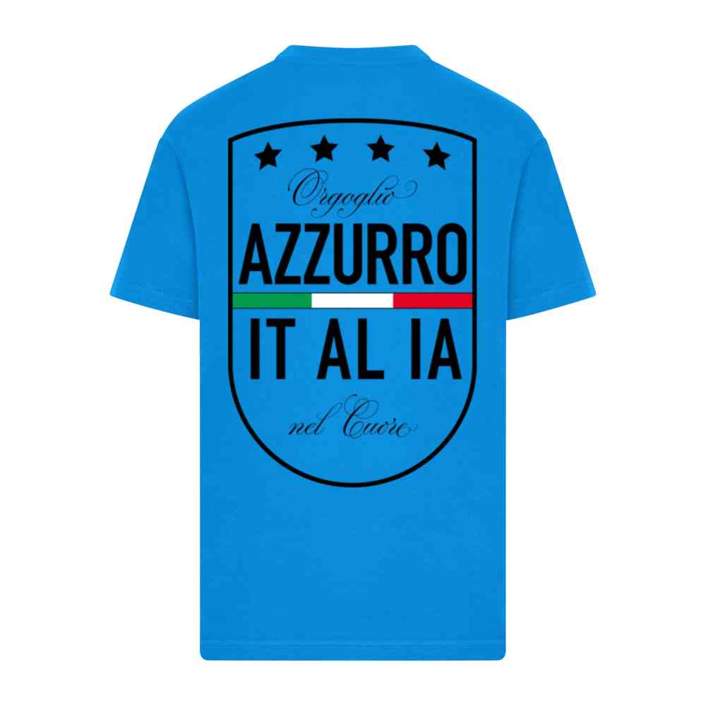 Mister Tee - Azurro Italia Crest Herren TShirt - Blau